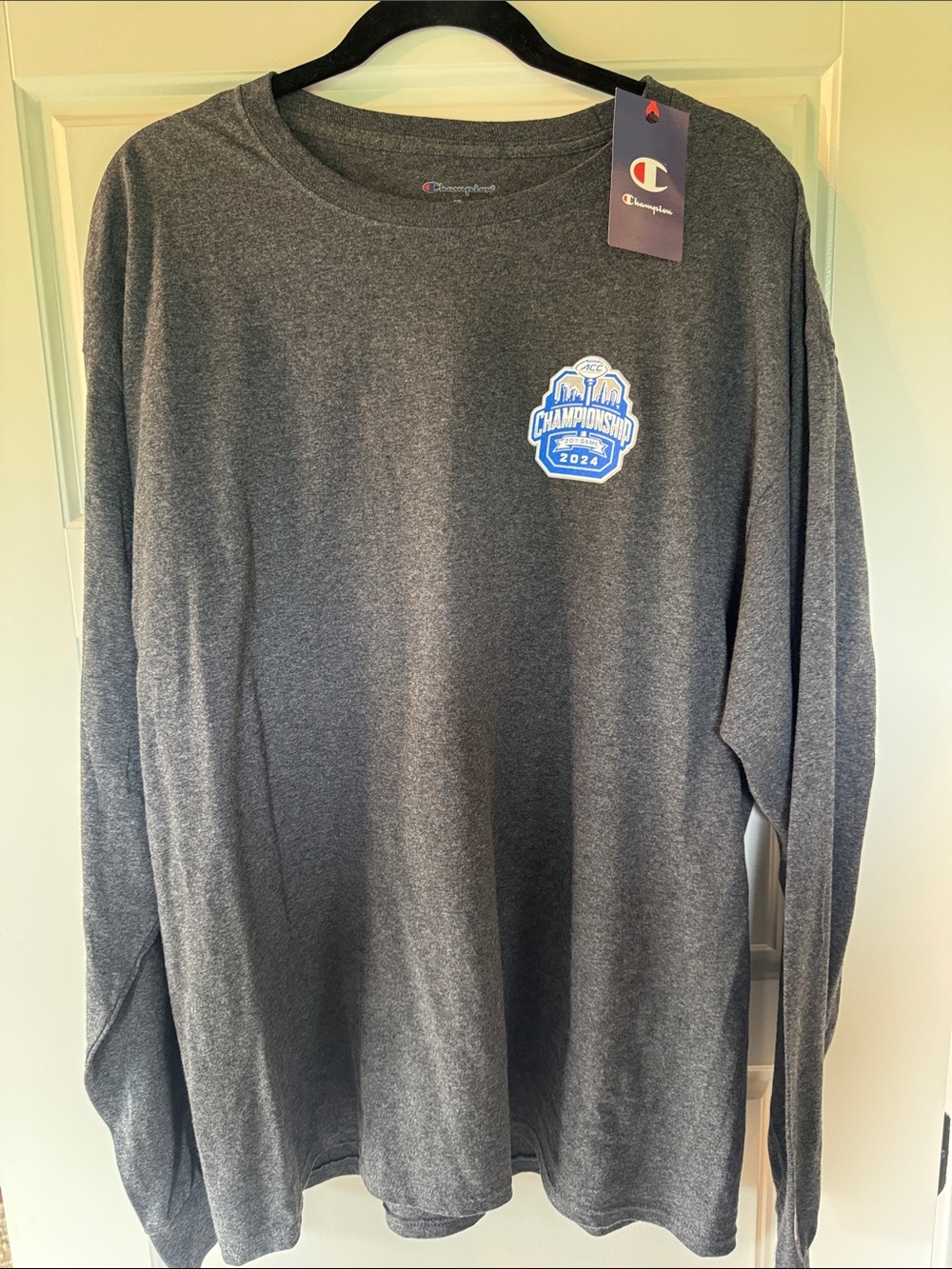 Champion Men’s Charcoal Crewneck Clemson/SMU ACC Championship Game 2024